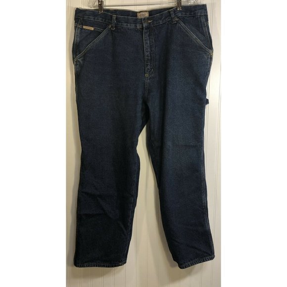 CE Schmidt Workwear Mens Fully Lined Blue Denim Carpenter Jeans Size 42 X 30 - Picture 1 of 8